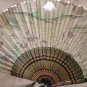 Antique Large Japanese Hand Painted Folding Fan