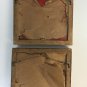 set of TWO Antique miniature paintings; Watercolor