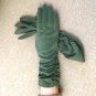 Vintage 1950's olive-green Sheered Gloves by Hansen