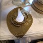Vintage WHITING & DAVIS Gold Metal Mesh Scarf Style Bib Necklace