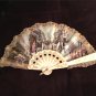 Vintage Folding Fan with Victorian Figural Street Scene