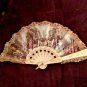 Vintage Folding Fan with Victorian Figural Street Scene