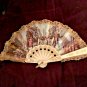 Vintage Folding Fan with Victorian Figural Street Scene