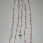 Vintage 1960's Champagne Aurora Crystal ROSARY from Italy