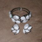 Vintage 1950's JULIANA Clamper Bracelet & Earrings Set