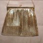 Vintage 1940's LARGE Size Whiting & Davis Gold Metal Mesh Purse