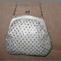 Vintage 1950's Silver Rhinestone Evening Purse