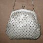 Vintage 1950's Silver Rhinestone Evening Purse