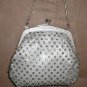 Vintage 1950's Silver Rhinestone Evening Purse