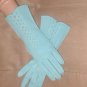 Vintage 1940's Powder Blue Cotton Dress Gloves by Max Mayer