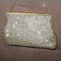 Vintage 1950's Gold Rhinestone Covered Evening Purse