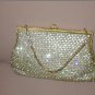 Vintage 1950's Gold Rhinestone Covered Evening Purse