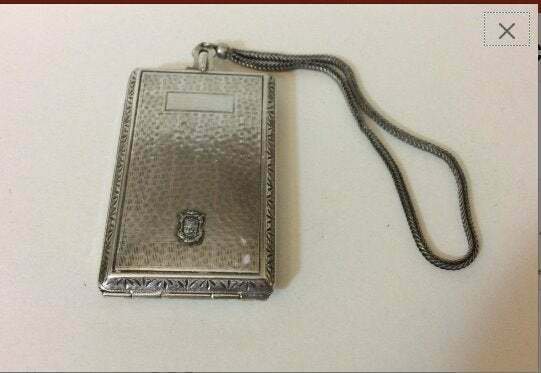 1910's Antique Silver Plated Compact Dance Purse