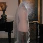 1940's Vintage Ivory waltz-length Lace Edged Wedding Bridal Veil
