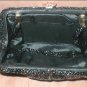 Vintage 1940's Black Beaded Evening Bag Purse