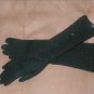 GORGEOUS Vintage 1940's Black Beaded Cotton Evening Gloves