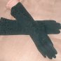 GORGEOUS Vintage 1940's Black Beaded Cotton Evening Gloves