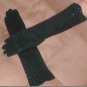 GORGEOUS Vintage 1940's Black Beaded Cotton Evening Gloves