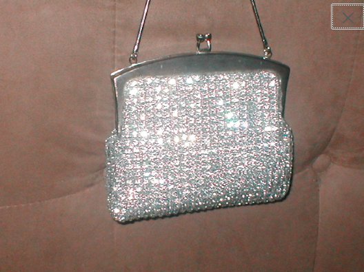 Vintage 1960's Solid Rhinestone Evening Purse