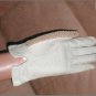 RARE Antique 1930's Kid Leather & Cotton Crochet Dress Gloves
