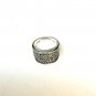 unisex 925 Sterling Silver Pave Ring with Cubic Zirconia