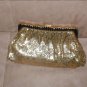 Vintage Whiting & Davis Gold Metal-Mesh Clutch Purse with Rhinestone Clasp