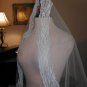 Vintage 1960's Ivory Chantilly Lace Mantilla Bridal Veil
