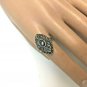 Antique 1920's Sterling Silver Marcasite / Hemetite Ring sz 6
