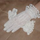 Vintage 1930's light-ivory French Crochet Dress Gloves