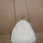 Vintage White Beaded Evening Shoulder Purse
