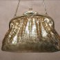LARGE 1940's Vintage WHITING & DAVIS Gold Metal-Mesh Evening Purse