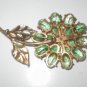Antique Rhinestone Flower Brooch circa 1930