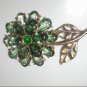 Antique Rhinestone Flower Brooch circa 1930