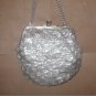 Vintage Silver Beaded Evening Purse