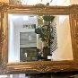 XL LARGE ESTATE CARVED GOLD FRAMED MIRROR WALL HANGING or FLOOR 63" X 50"