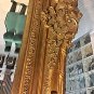 XL LARGE ESTATE CARVED GOLD FRAMED MIRROR WALL HANGING or FLOOR 63" X 50"