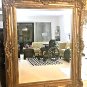 XL LARGE ESTATE CARVED GOLD FRAMED MIRROR WALL HANGING or FLOOR 63" X 50"