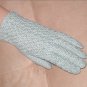 Vintage 1940's GRAY Crochet Dress Gloves