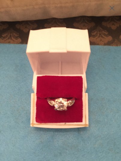 Vintage Sterling Silver Ring with CZs, size 7