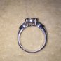 Vintage Sterling Silver Ring with CZs, size 7