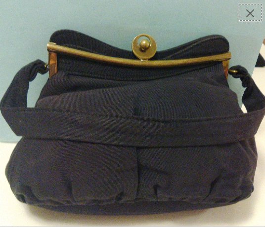 Vintage 1940's Navy-Blue Silk Evening Purse