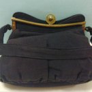 Vintage 1940's Navy-Blue Silk Evening Purse