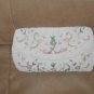 Vintage 1950's White Beaded Clutch Purse with point de Beauvais Embroidery
