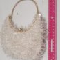 Vintage White Crystal Chandelier-Beaded Evening Purse