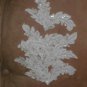 lot of 4 white Beaded Alencon Lace Appliques
