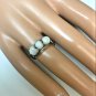 Vintage Artisan Sterling Silver Moonstone Ring sz 5