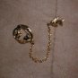 RARE Vintage Fishbowl Chatelaine Pin signed MONET
