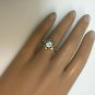 Vintage AVON Sterling Silver -Clear Topaz Solitaire Ring sz 8