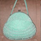Vintage 1950's light-green Beaded Evening Purse