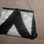 Vintage Black Velvet Rhinestone Beaded Evening Purse